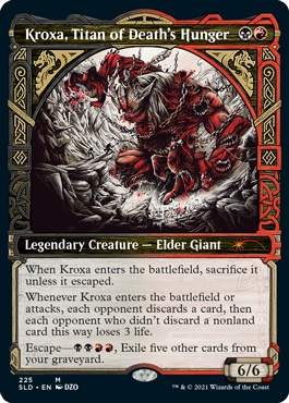 Kroxa, Titan of Death's Hunger Secret Lair Drop - Kaldheim Frame